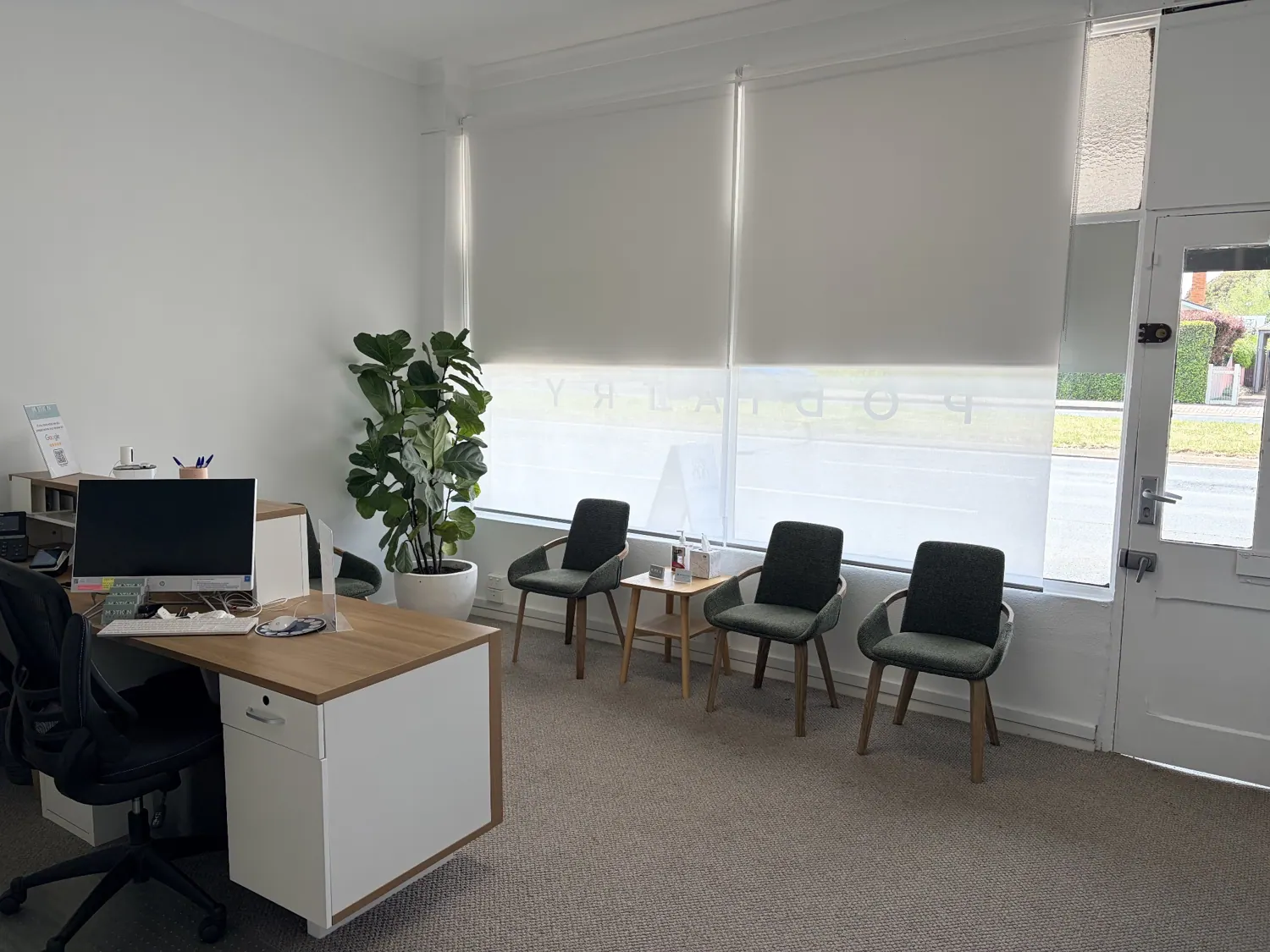 Motion Podiatry reception and waiting area